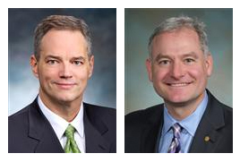 Rep. Ross Hunter (D-48) (left) is Chair of the House Appropriations Committee.Rep. Reuven Carlyle (D-36) (right) is chair of the House Finance Committee.